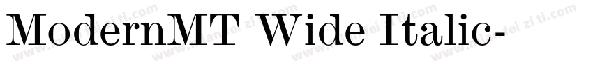 ModernMT Wide Italic字体转换